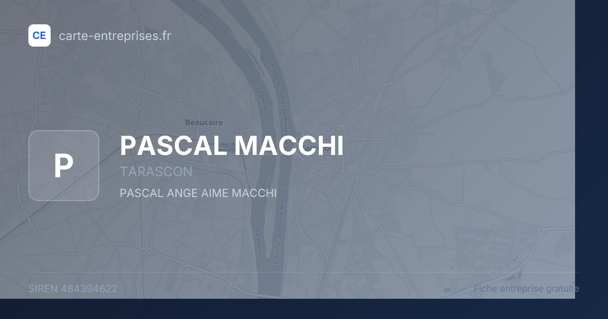 PASCAL MACCHI — 484394622 — fiche entreprise
