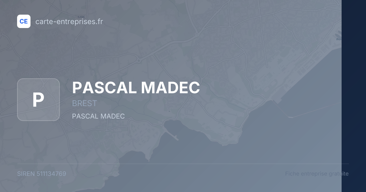 PASCAL MADEC — 511134769 — fiche entreprise