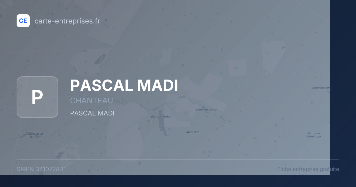 PASCAL MADI — 341072841 — fiche entreprise