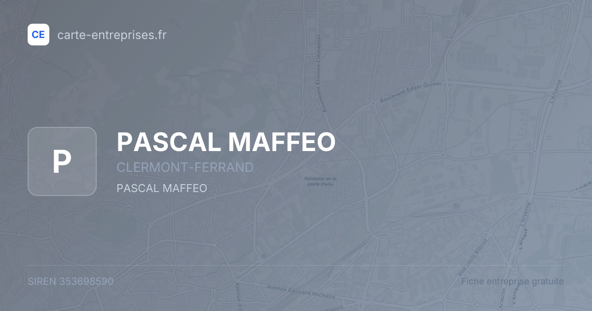 PASCAL MAFFEO — 353698590 — fiche entreprise