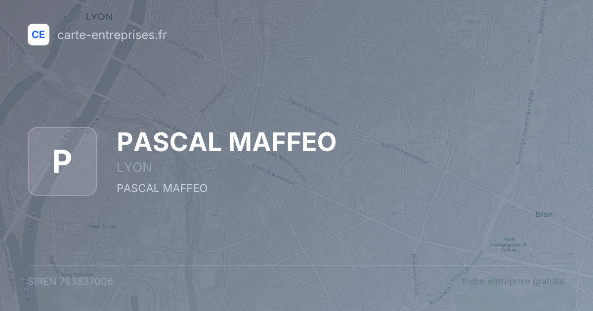 PASCAL MAFFEO — 793837006 — fiche entreprise