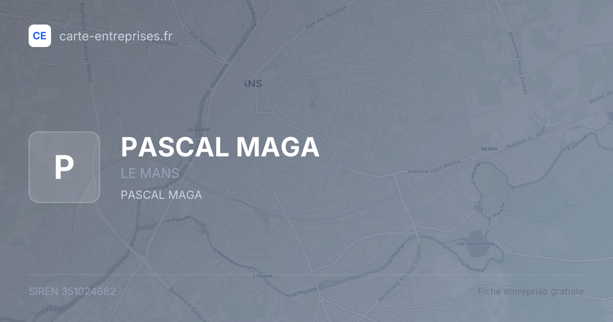 PASCAL MAGA — 351024682 — fiche entreprise