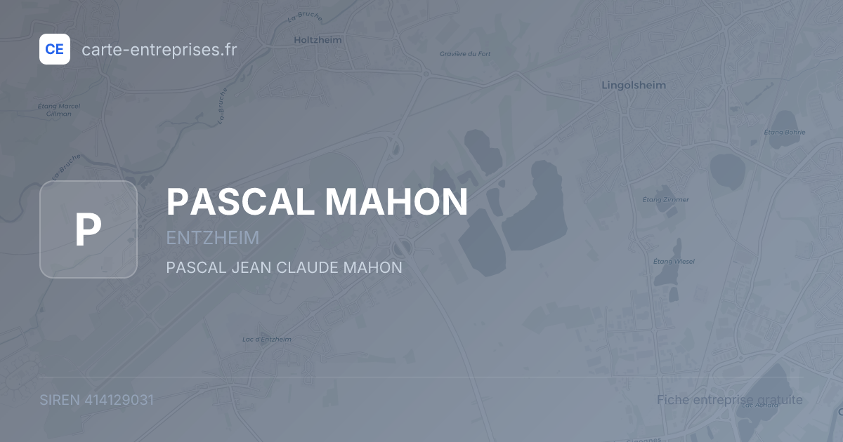 PASCAL MAHON — 414129031 — fiche entreprise