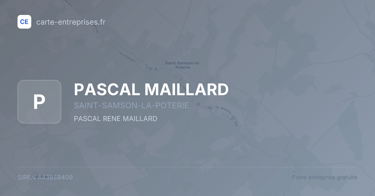 PASCAL MAILLARD — 443888409 — fiche entreprise