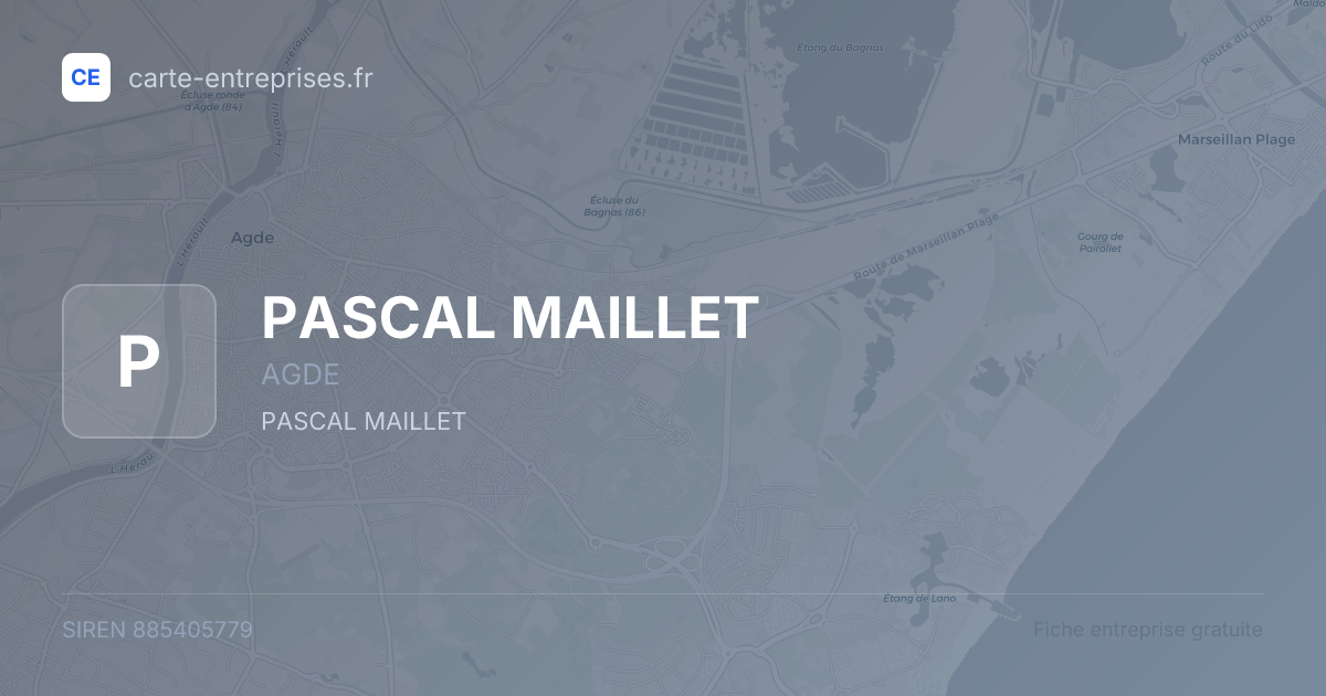 PASCAL MAILLET — 885405779 — fiche entreprise