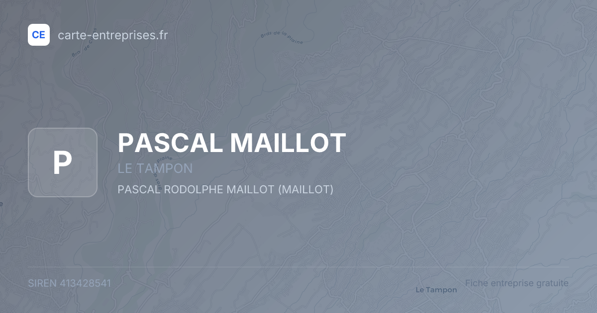 PASCAL MAILLOT — 413428541 — fiche entreprise