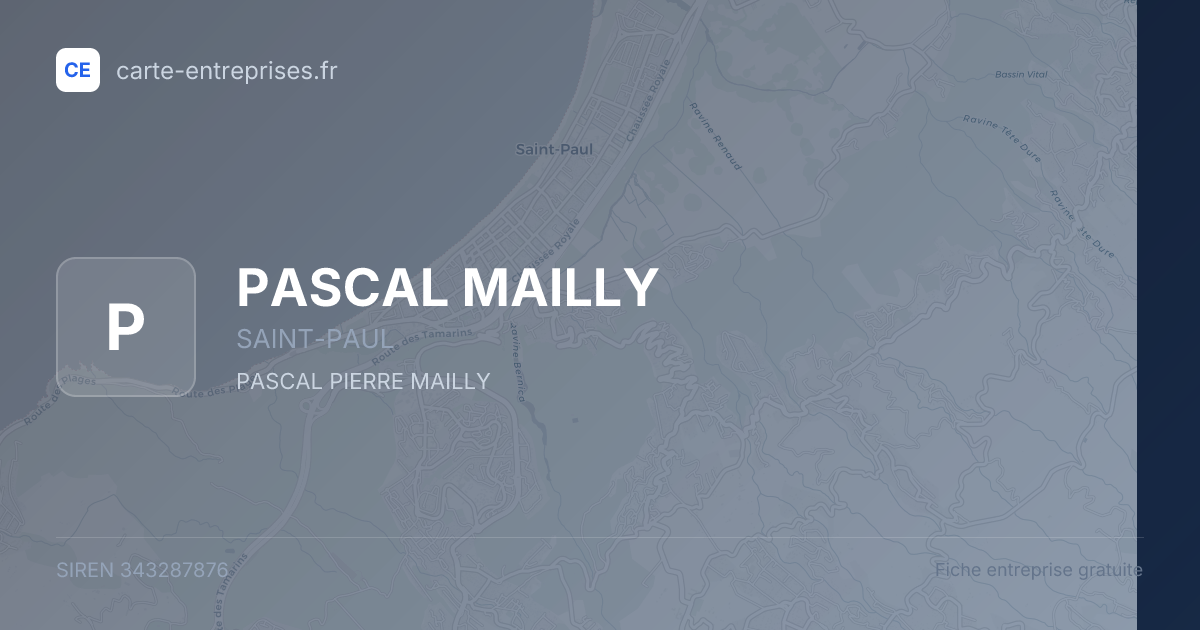 PASCAL MAILLY — 343287876 — fiche entreprise