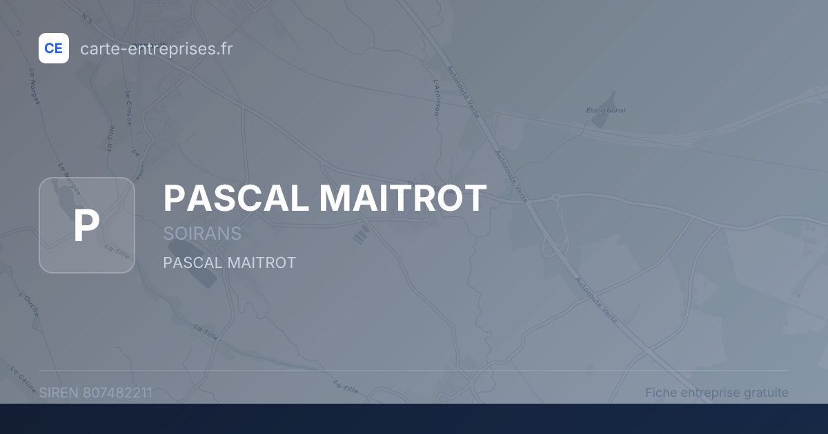 PASCAL MAITROT — 807482211 — fiche entreprise