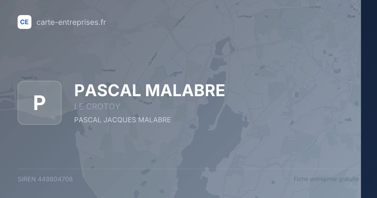 PASCAL MALABRE — 448804708 — fiche entreprise