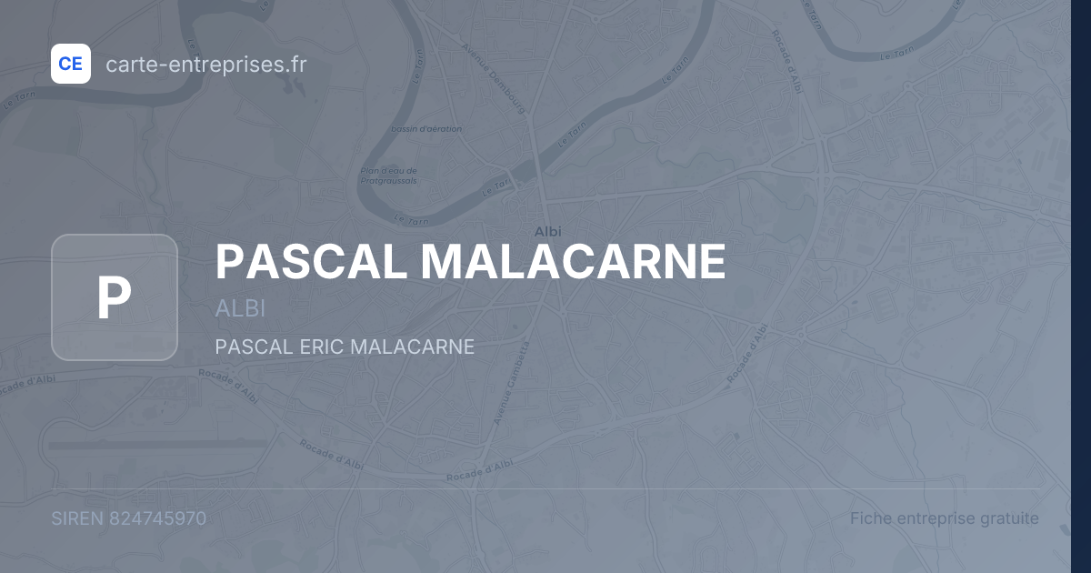 PASCAL MALACARNE — 824745970 — fiche entreprise