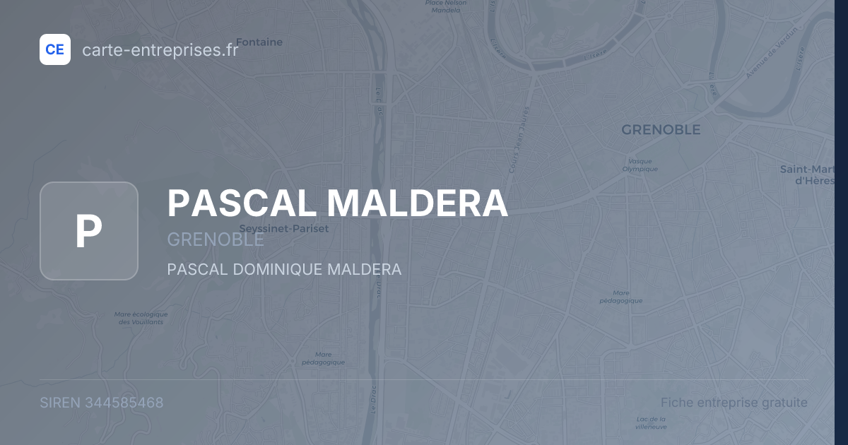 PASCAL MALDERA — 344585468 — fiche entreprise