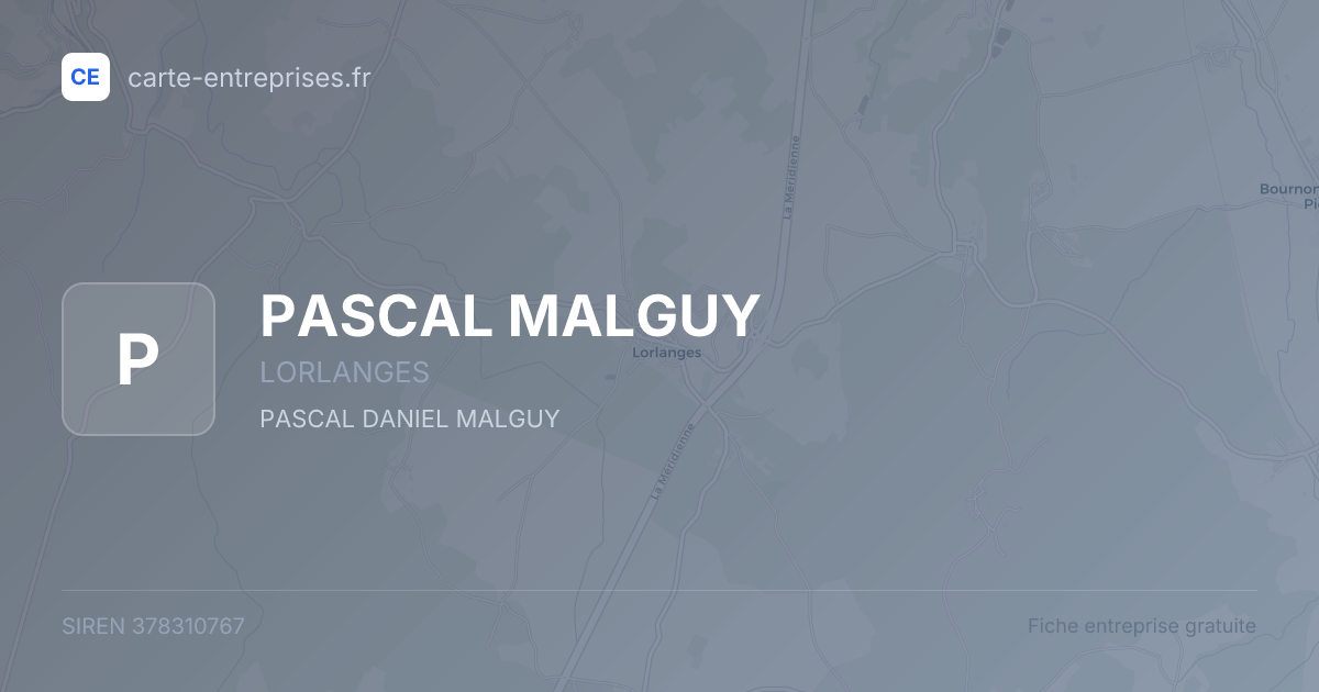 PASCAL MALGUY — 378310767 — fiche entreprise