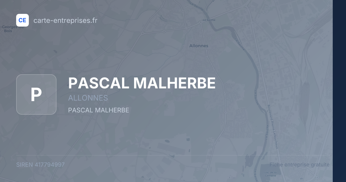 PASCAL MALHERBE — 417794997 — fiche entreprise