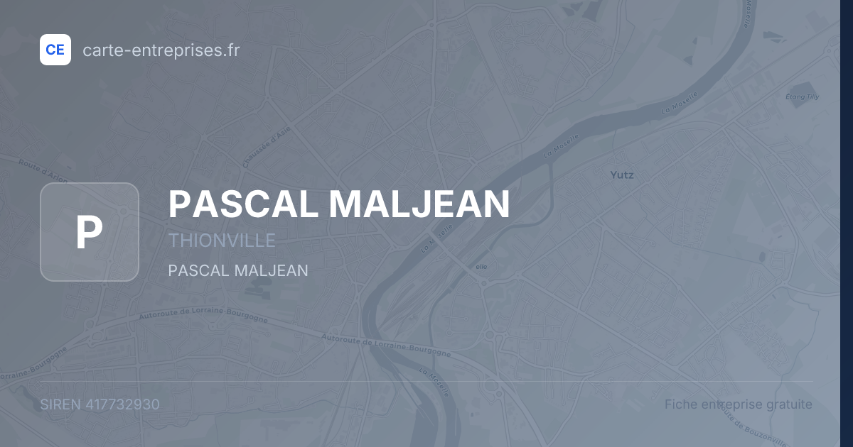 PASCAL MALJEAN — 417732930 — fiche entreprise