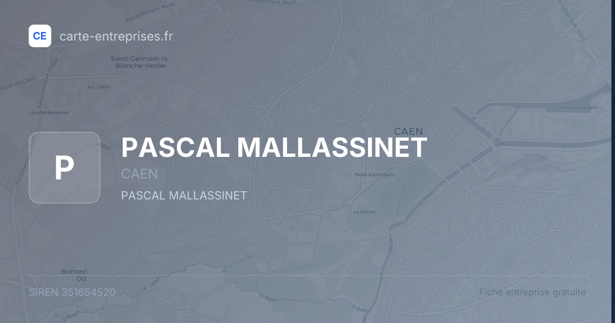 PASCAL MALLASSINET — 351654520 — fiche entreprise