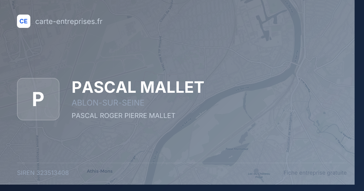 PASCAL MALLET — 323513408 — fiche entreprise