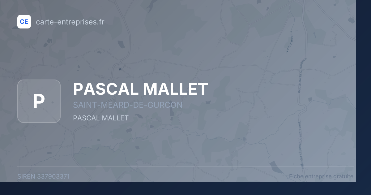 PASCAL MALLET — 337903371 — fiche entreprise