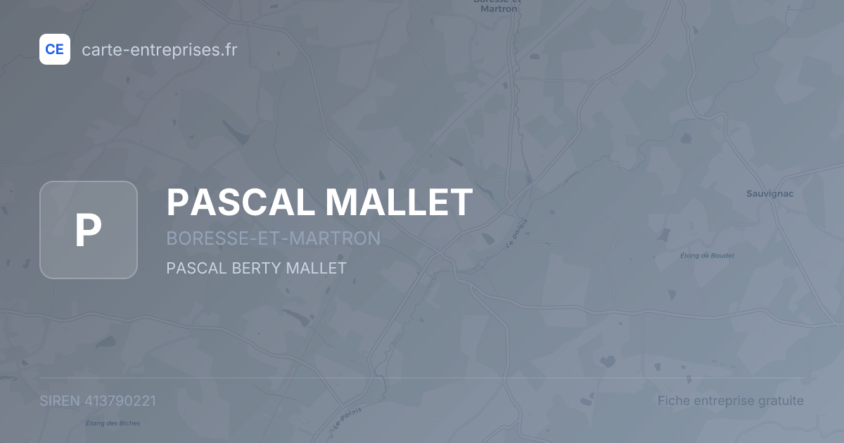 PASCAL MALLET — 413790221 — fiche entreprise