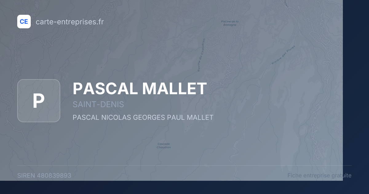 PASCAL MALLET — 480839893 — fiche entreprise