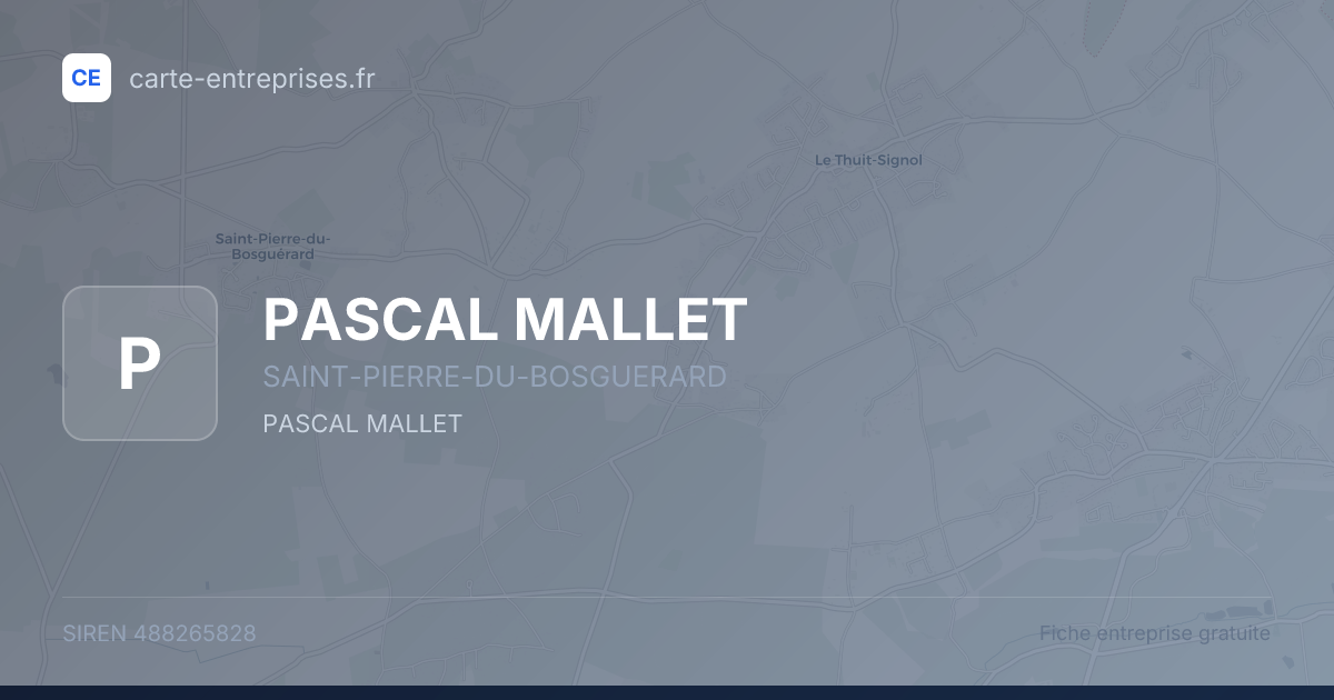 PASCAL MALLET — 488265828 — fiche entreprise
