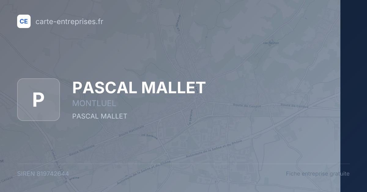 PASCAL MALLET — 819742644 — fiche entreprise