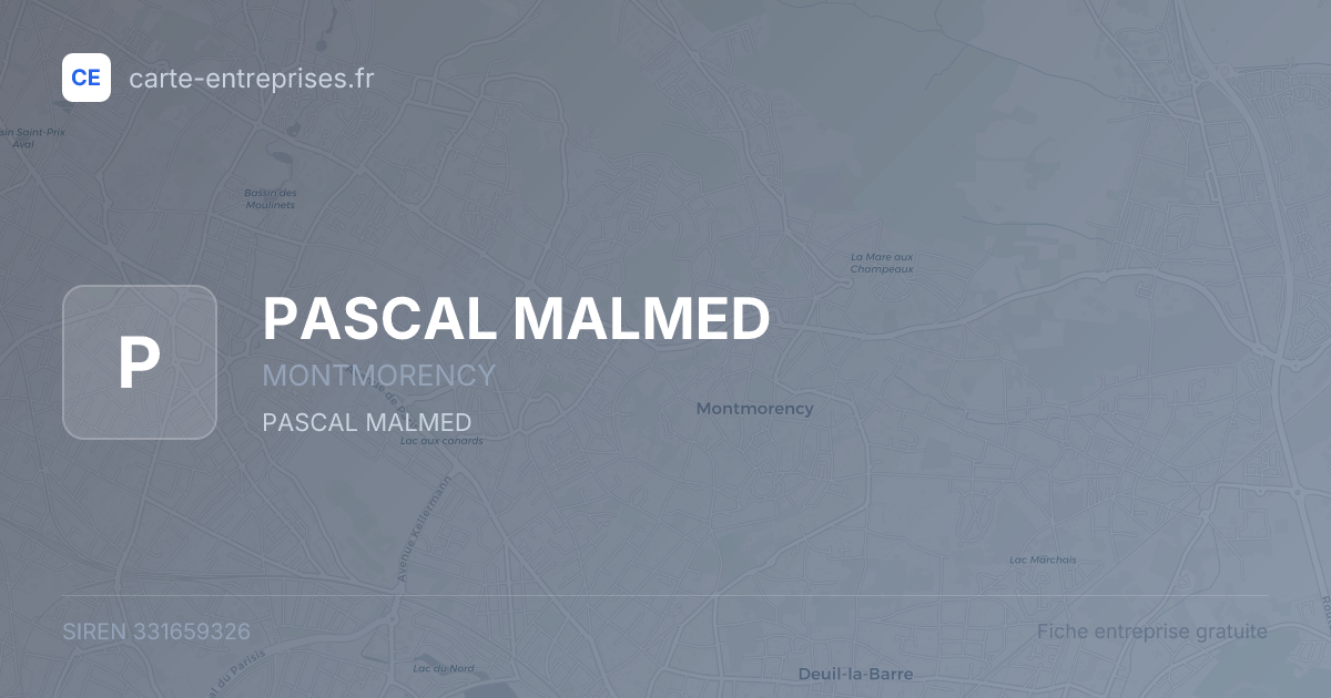 PASCAL MALMED — 331659326 — fiche entreprise