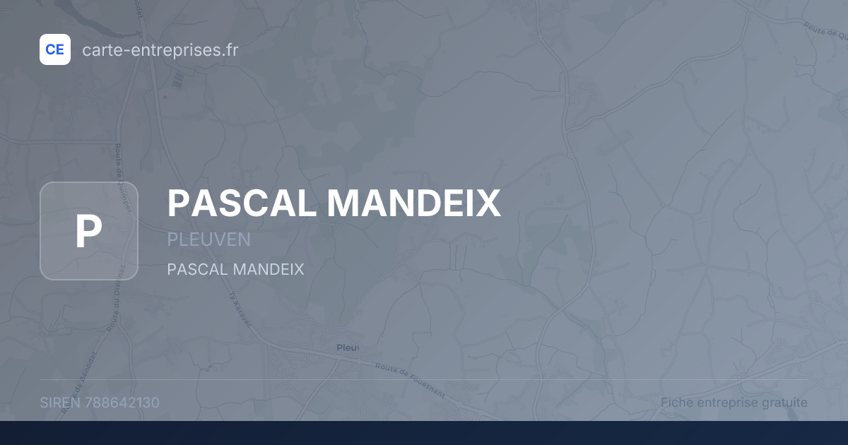 PASCAL MANDEIX — 788642130 — fiche entreprise