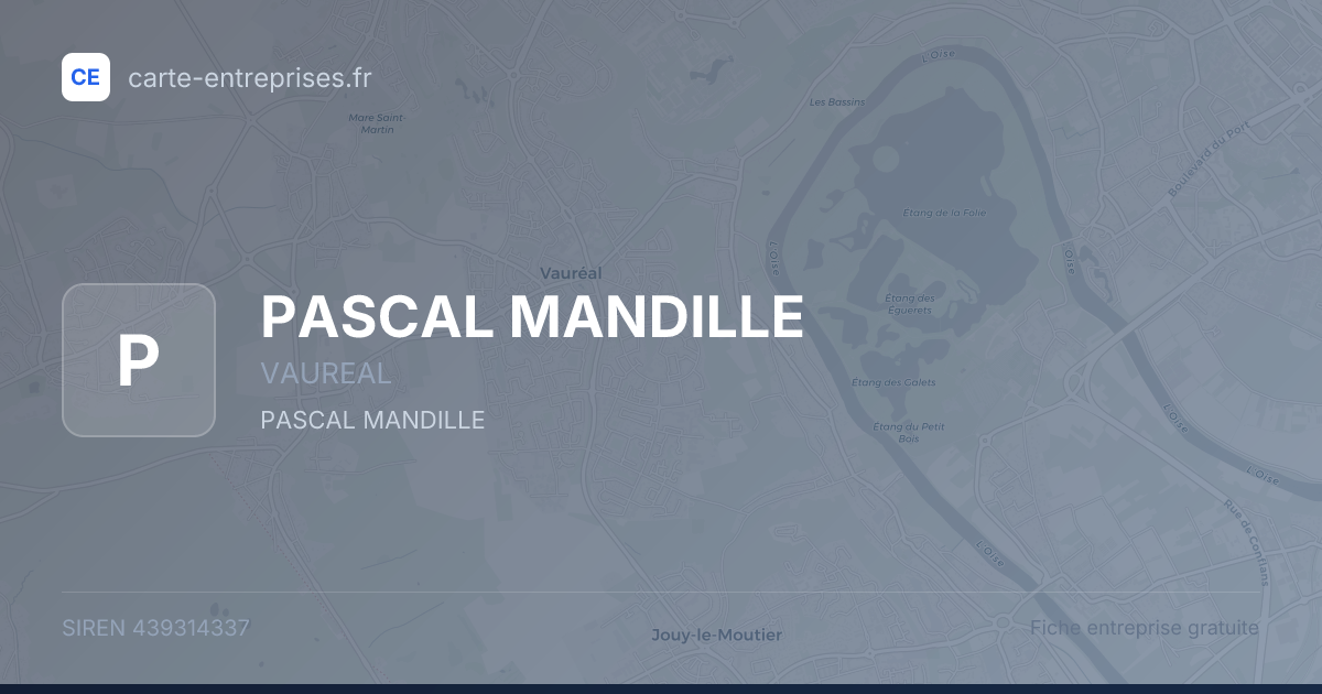PASCAL MANDILLE — 439314337 — fiche entreprise