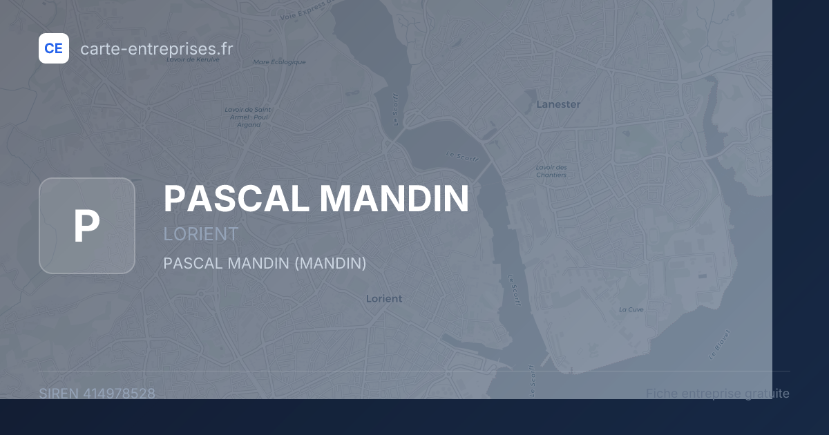 PASCAL MANDIN — 414978528 — fiche entreprise