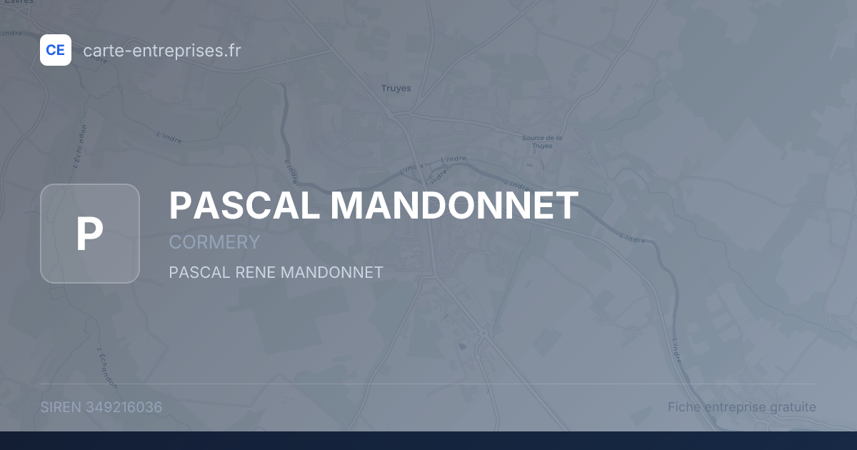 PASCAL MANDONNET — 349216036 — fiche entreprise