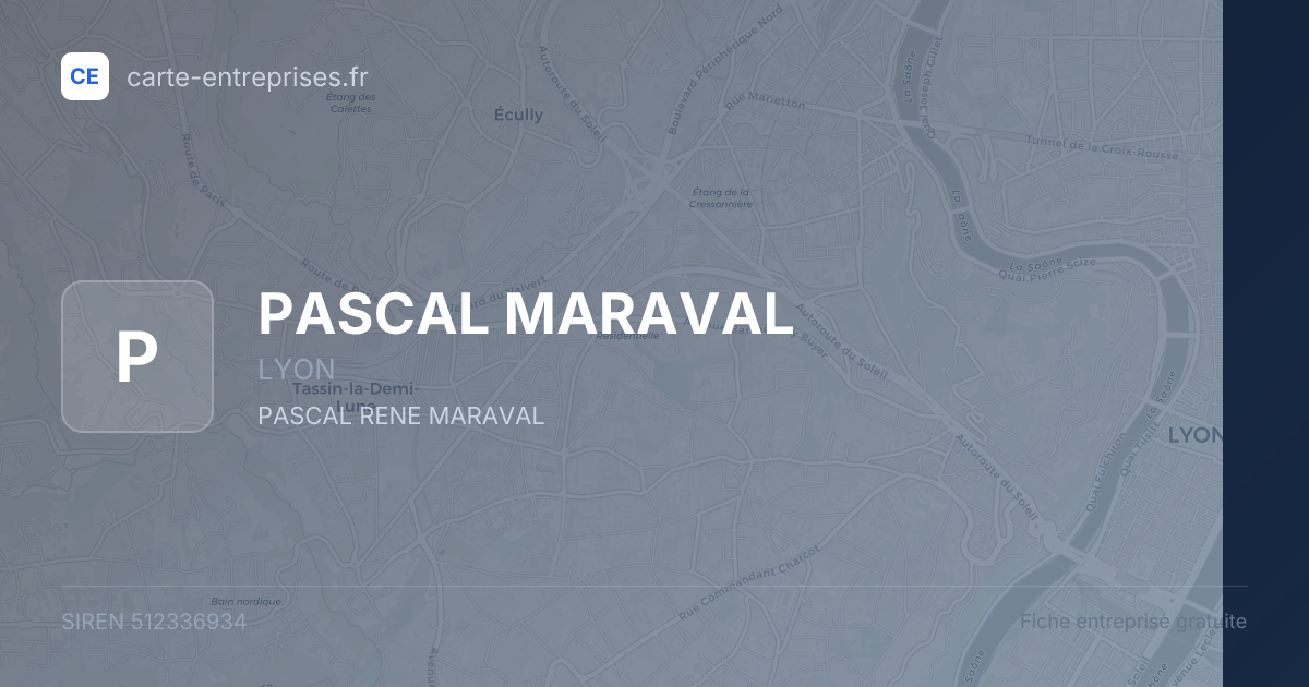 PASCAL MARAVAL — 512336934 — fiche entreprise