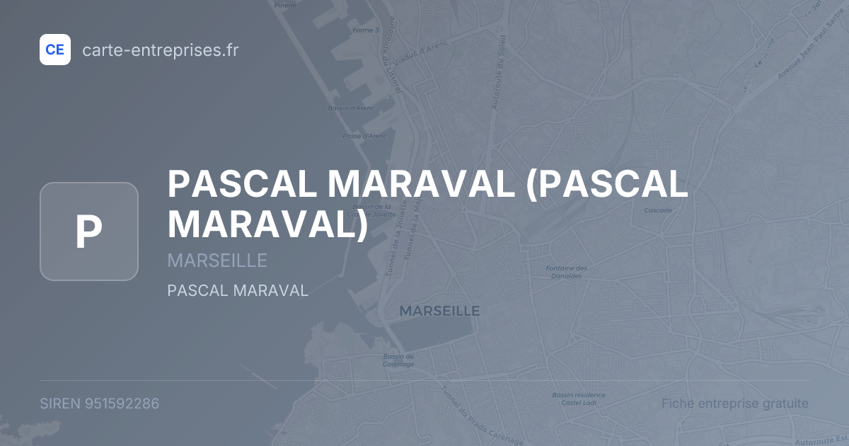 PASCAL MARAVAL — 951592286 — fiche entreprise