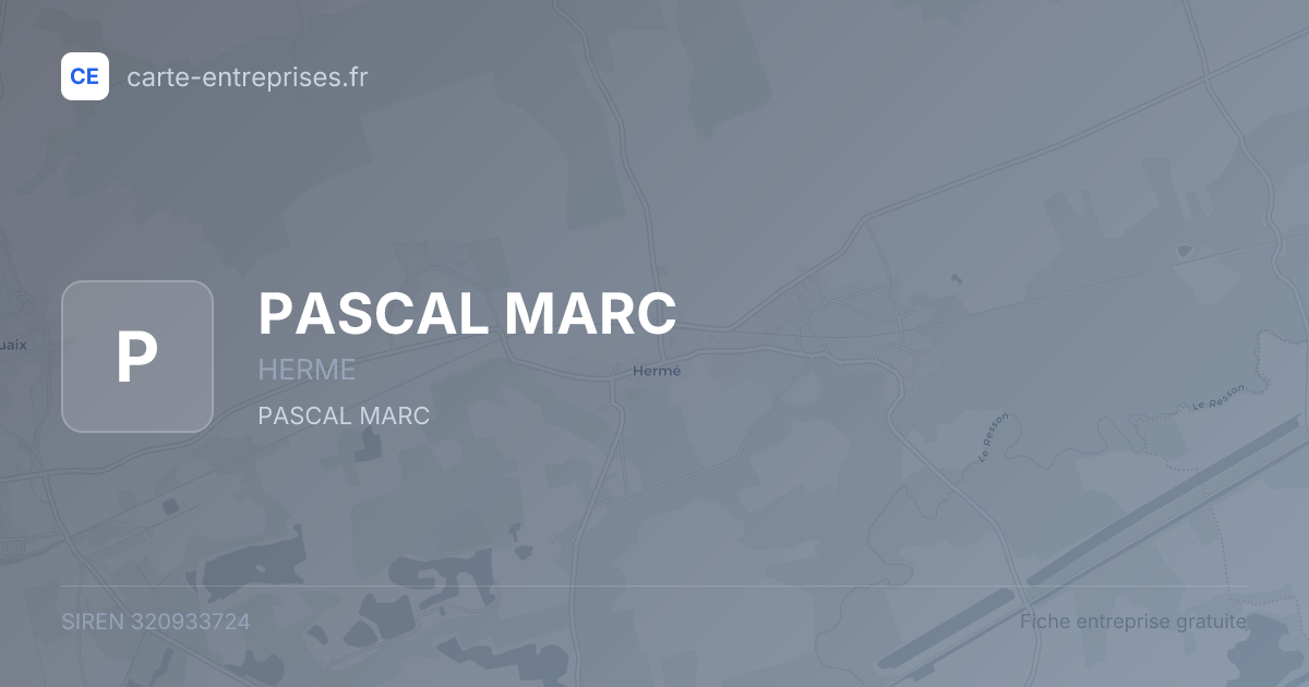 PASCAL MARC — 320933724 — fiche entreprise