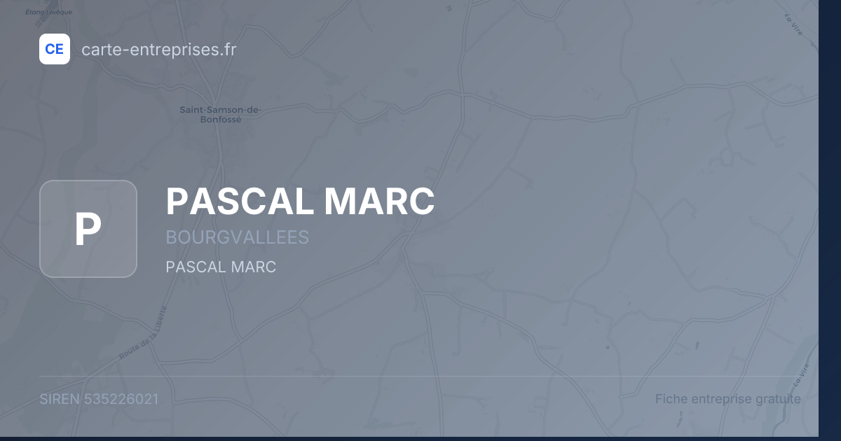 PASCAL MARC — 535226021 — fiche entreprise