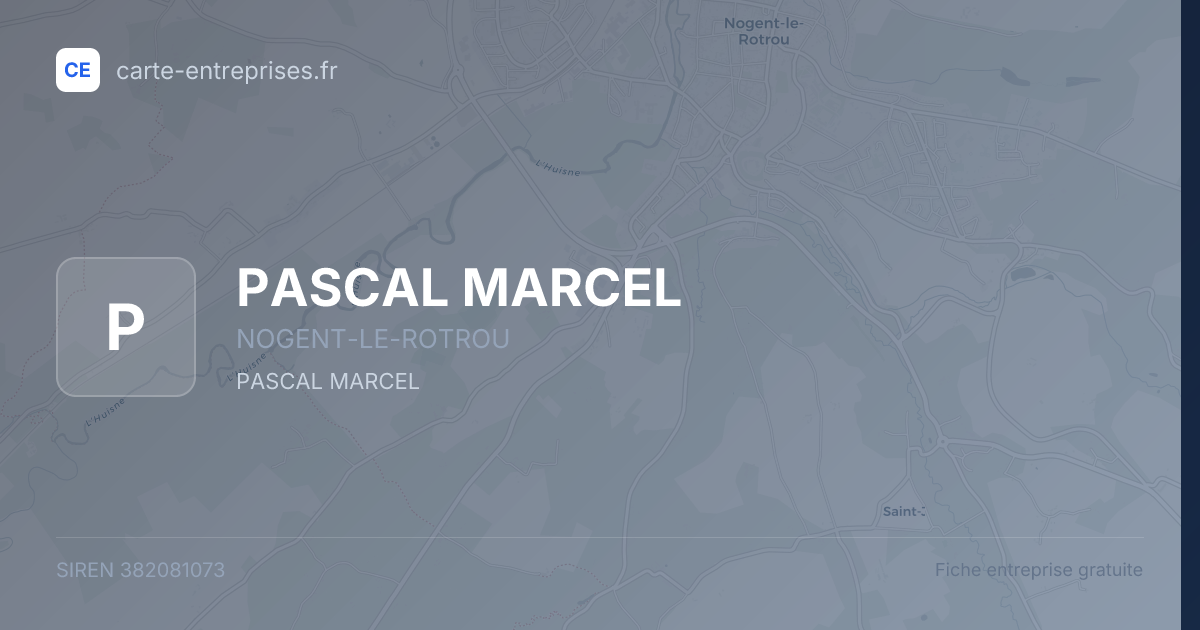 PASCAL MARCEL — 382081073 — fiche entreprise