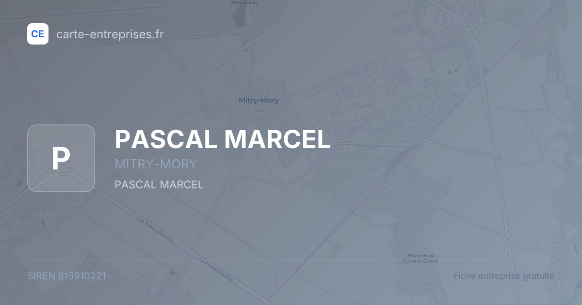 PASCAL MARCEL — 813910221 — fiche entreprise