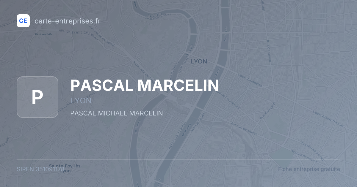PASCAL MARCELIN — 351091178 — fiche entreprise
