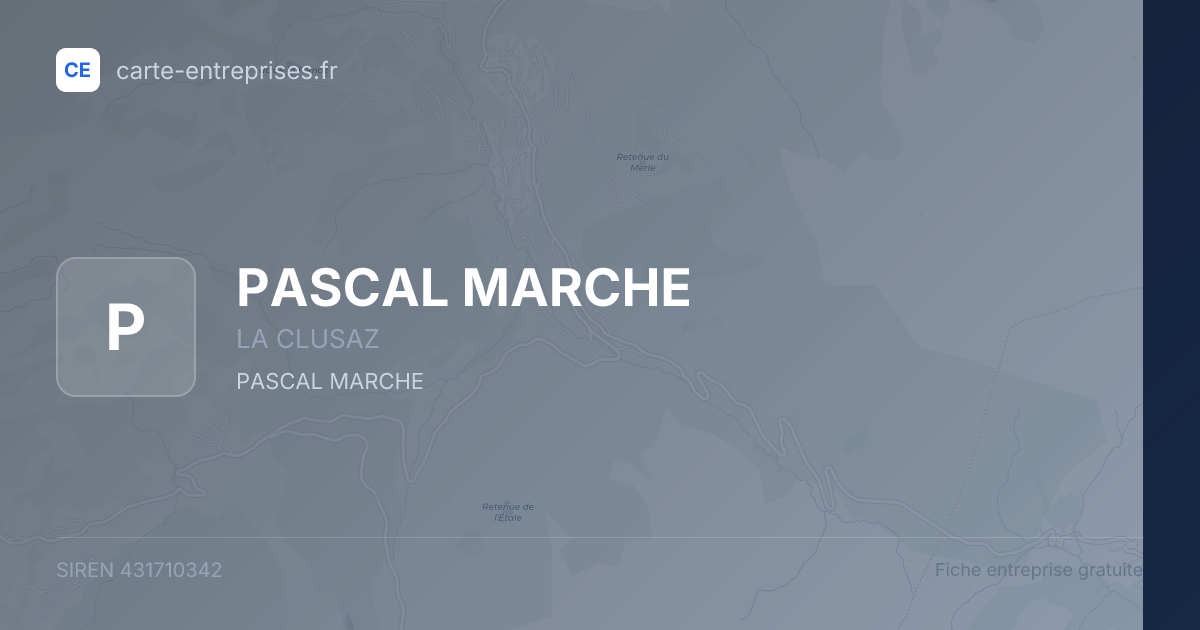 PASCAL MARCHE — 431710342 — fiche entreprise