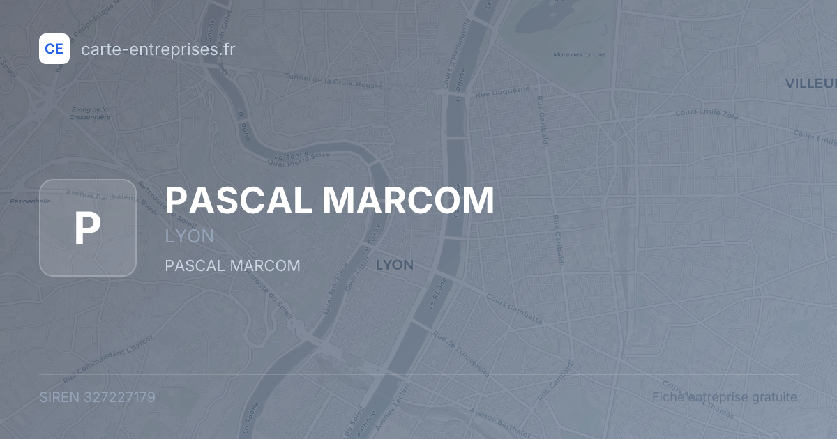PASCAL MARCOM — 327227179 — fiche entreprise