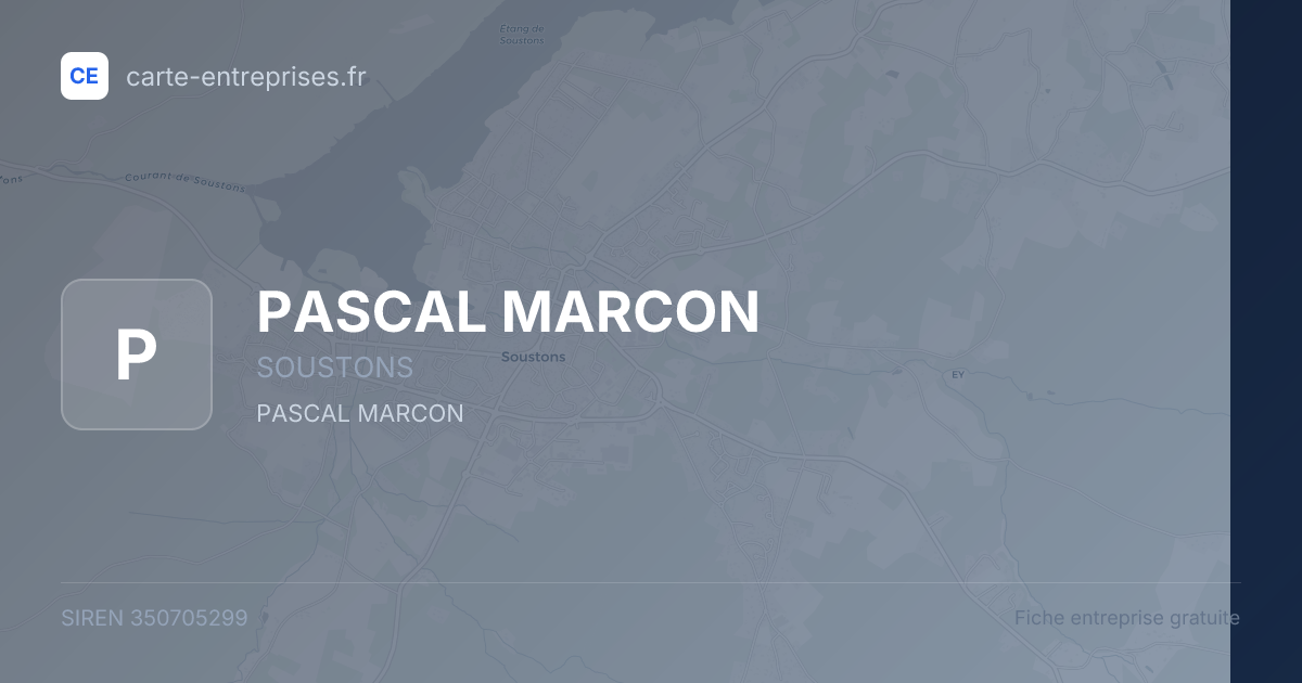 PASCAL MARCON — 350705299 — fiche entreprise