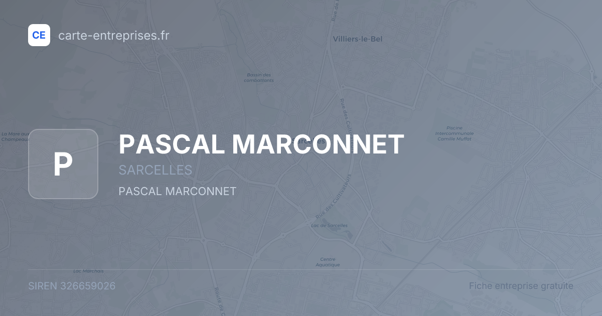 PASCAL MARCONNET — 326659026 — fiche entreprise