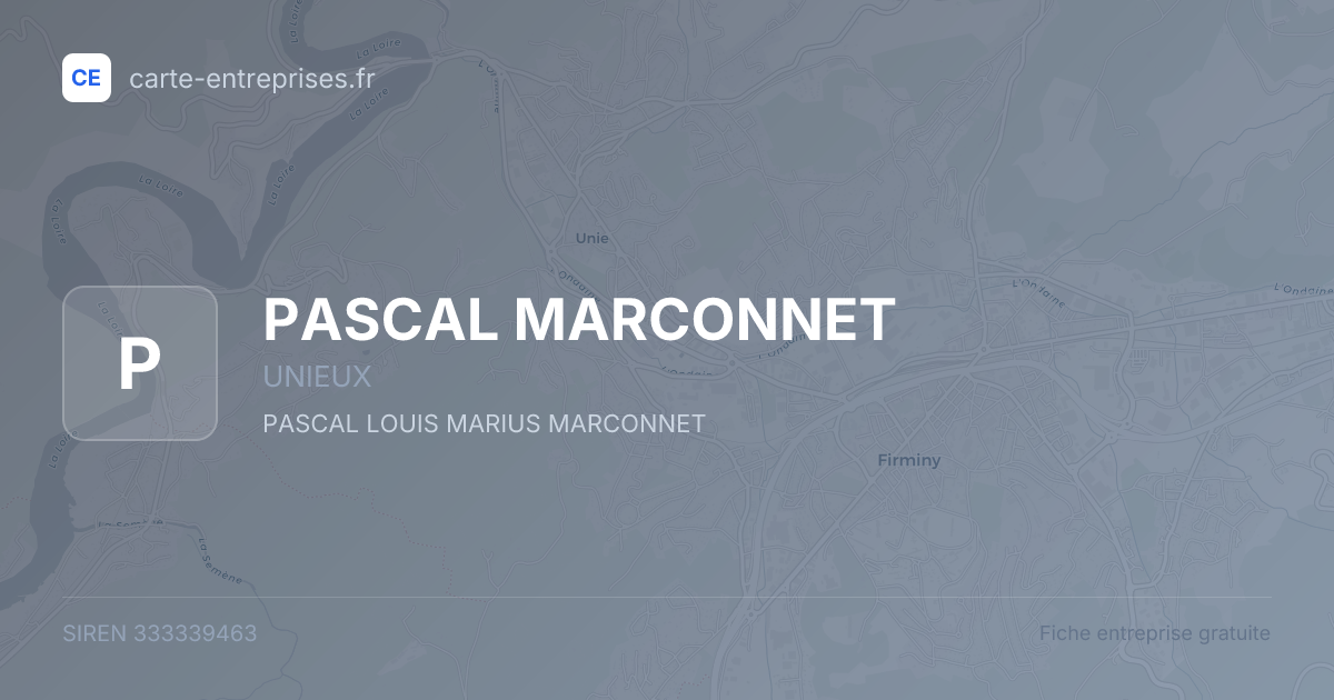 PASCAL MARCONNET — 333339463 — fiche entreprise
