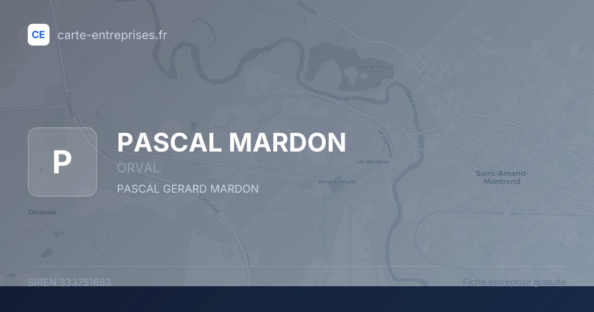 PASCAL MARDON — 333751683 — fiche entreprise