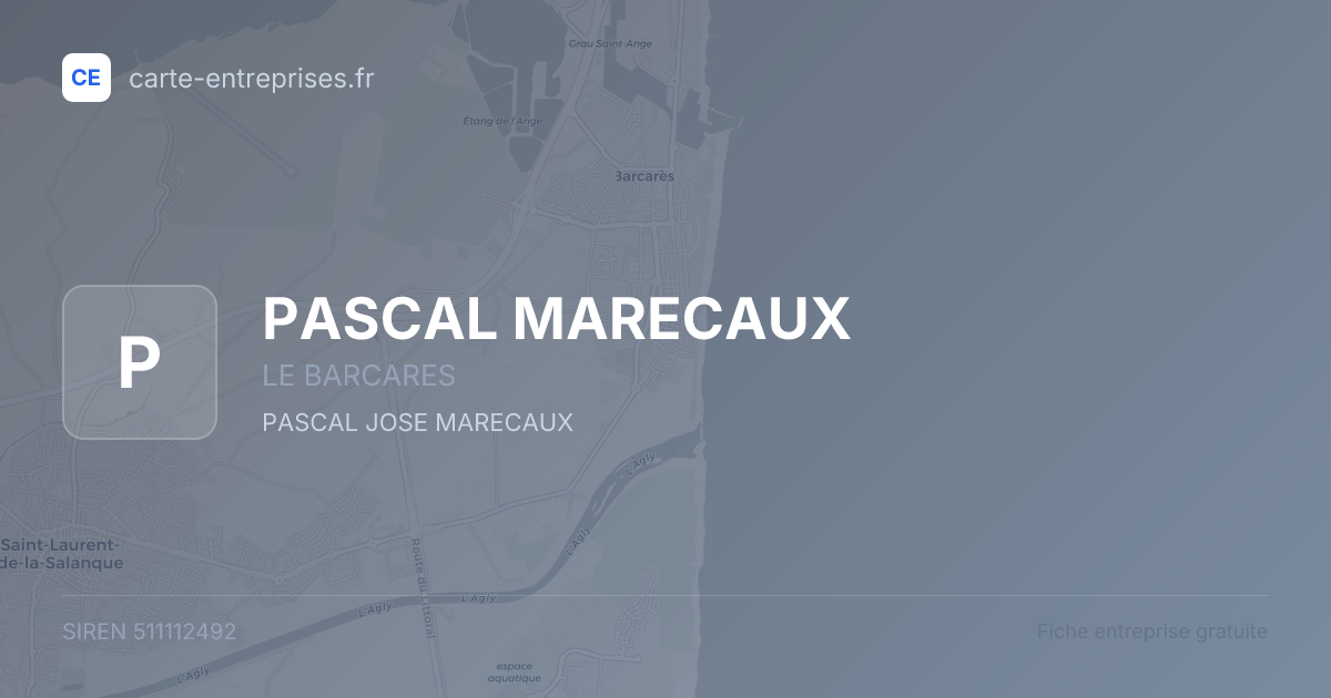 PASCAL MARECAUX — 511112492 — fiche entreprise