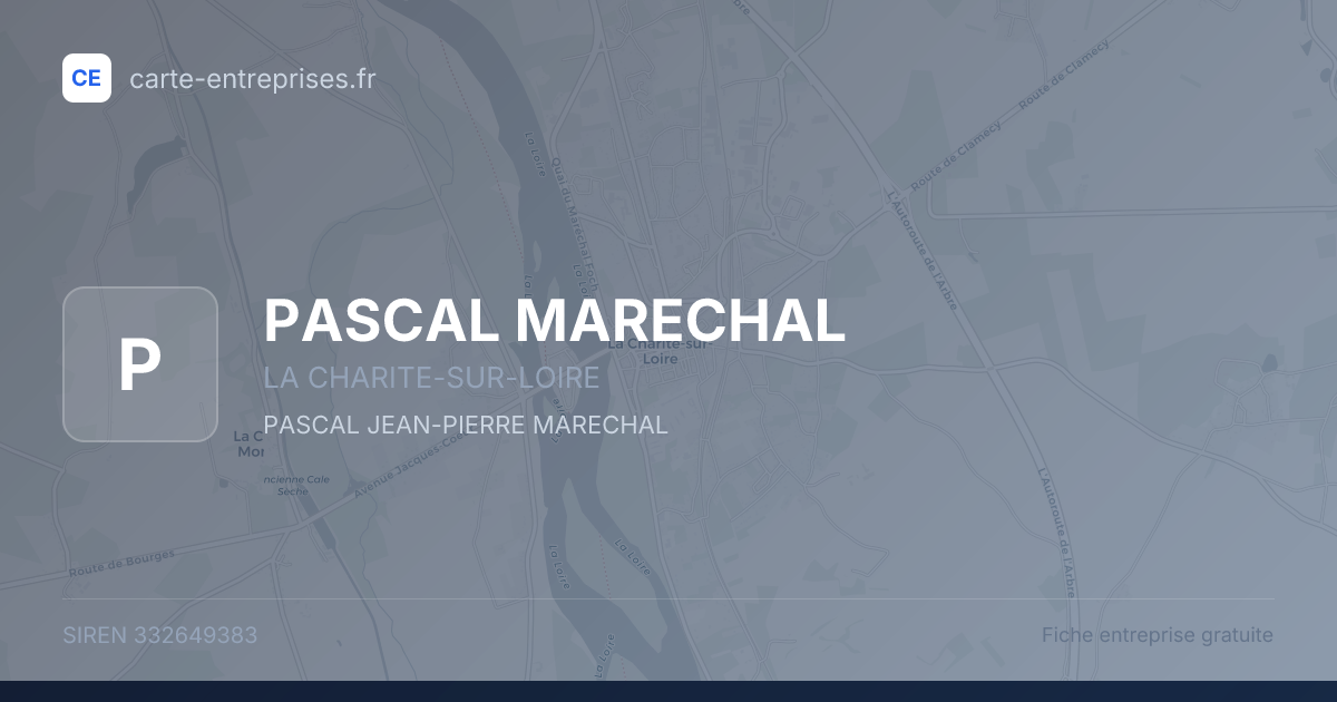 PASCAL MARECHAL — 332649383 — fiche entreprise