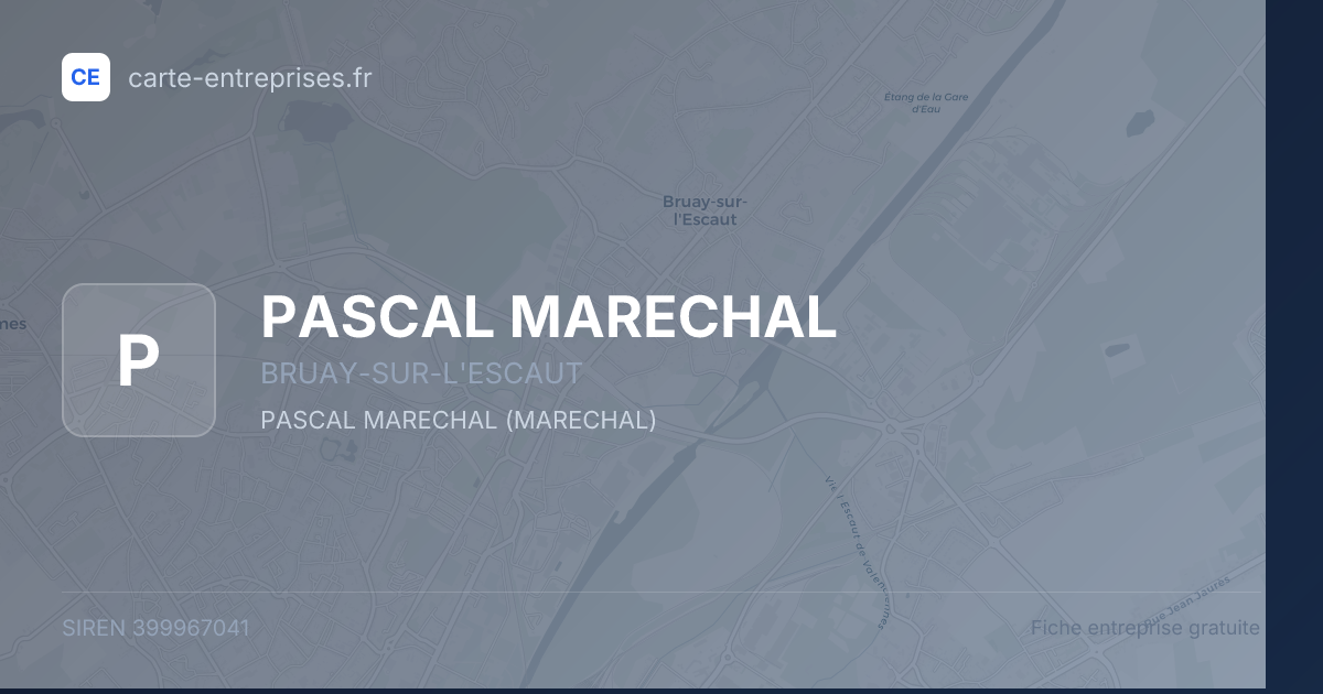 PASCAL MARECHAL — 399967041 — fiche entreprise