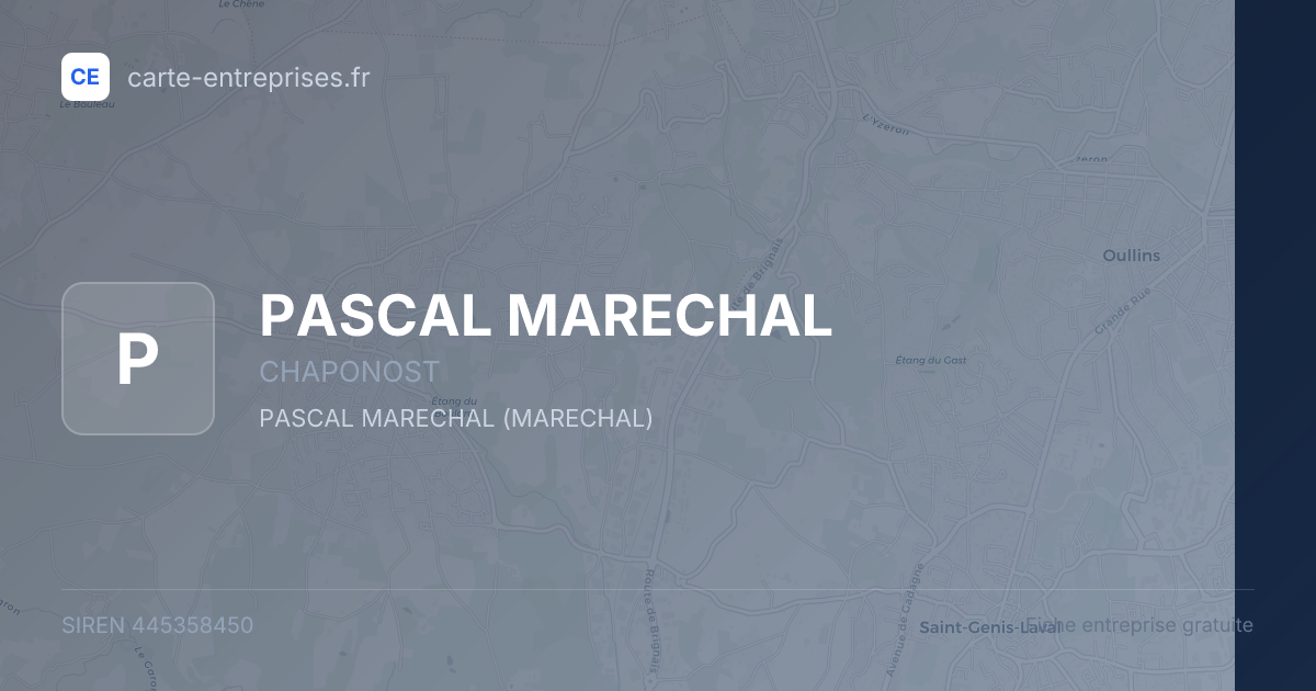 PASCAL MARECHAL — 445358450 — fiche entreprise