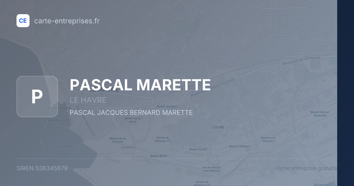 PASCAL MARETTE — 538345679 — fiche entreprise