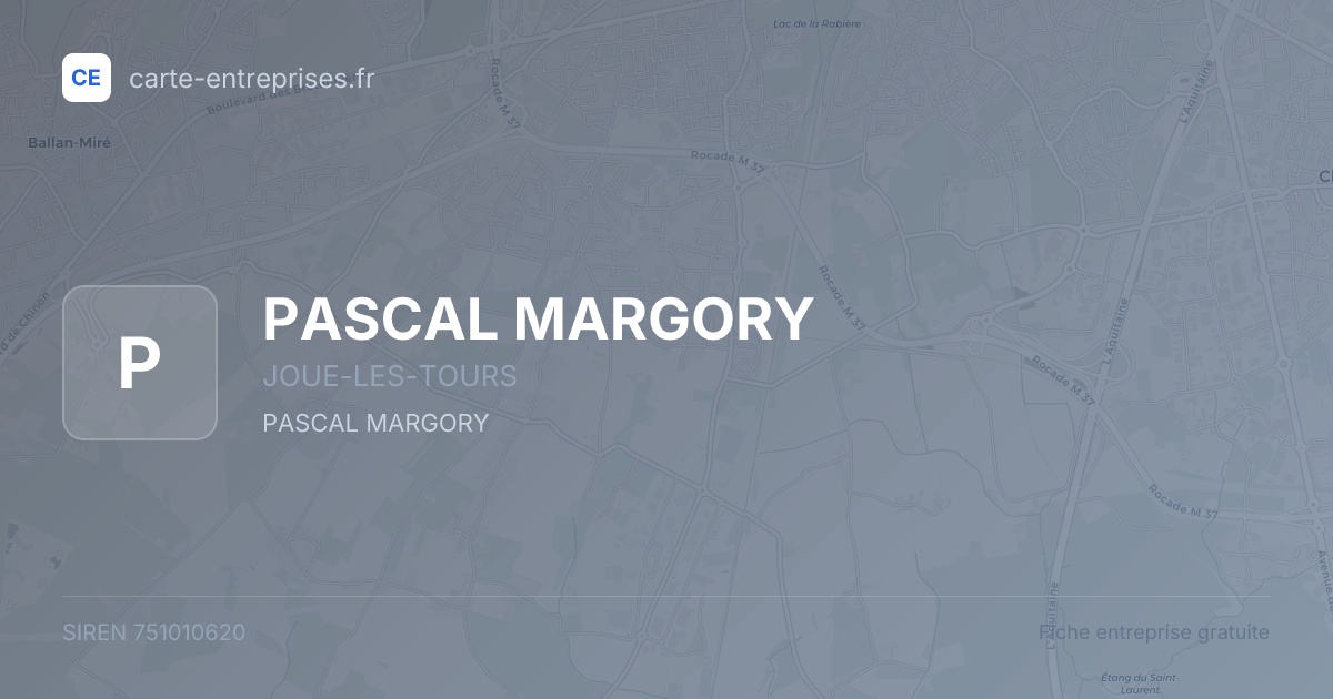 PASCAL MARGORY — 751010620 — fiche entreprise