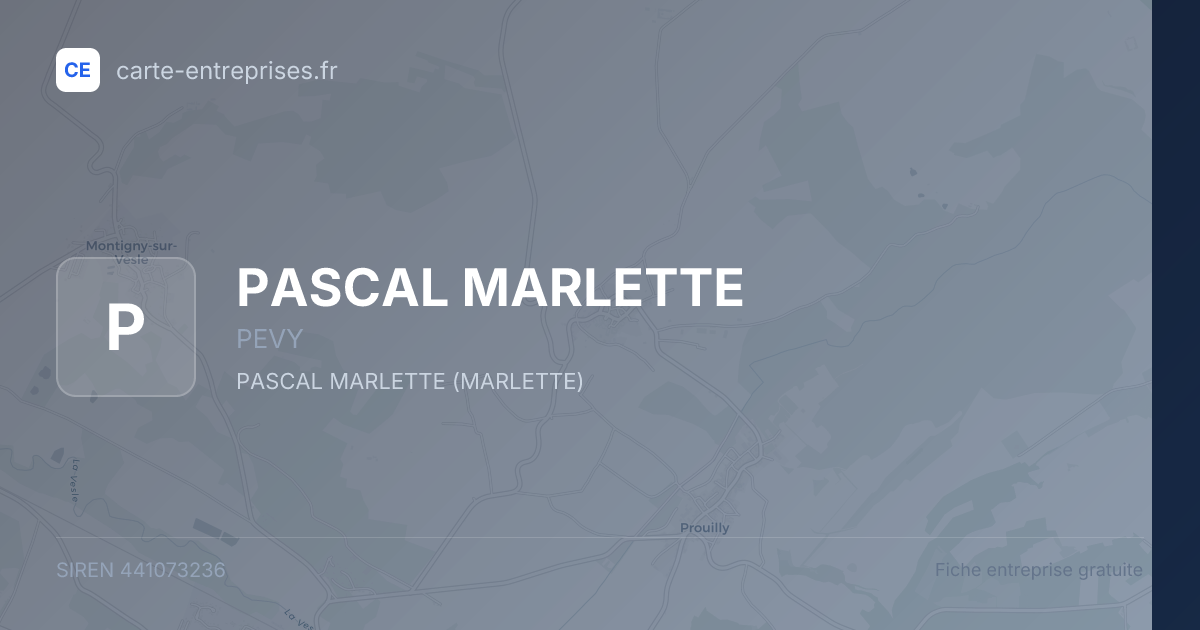 PASCAL MARLETTE — 441073236 — fiche entreprise